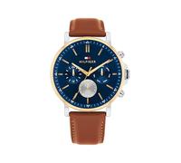 Tommy Hilfiger Multi Zifferblatt Quarz Uhr für Herren mit Braunes Lederarmband - 1710703