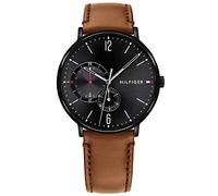 Tommy Hilfiger Multi Zifferblatt Quarz Uhr für Herren mit Braunes Lederarmband - 1791510
