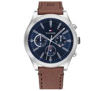 Tommy Hilfiger Multi Zifferblatt Quarz Uhr für Herren mit Braunes Lederarmband - 1791741