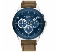 Tommy Hilfiger Multi Zifferblatt Quarz Uhr für Herren mit Braunes Lederarmband - 1791895