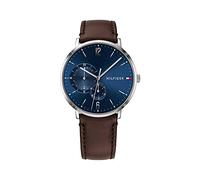 Tommy Hilfiger Multi Zifferblatt Quarz Uhr für Herren mit Dunkel-Braunes Lederarmband - 1791508