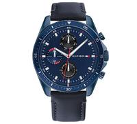 Tommy Hilfiger Multi Zifferblatt Quarz Uhr für Herren mit Edelstahl-und Lederarmband