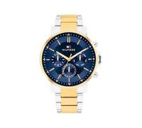 Tommy Hilfiger Multi Zifferblatt Quarz Uhr für Herren mit Goldfarben Edelstahlarmband - 1710710