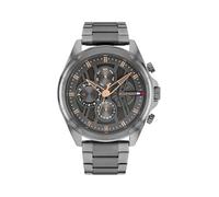 Tommy Hilfiger Multi Zifferblatt Quarz Uhr für Herren mit Graues Edelstahlarmband - 1710657