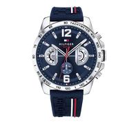 Tommy Hilfiger Multi Zifferblatt Quarz Uhr für Herren mit Marinblaues Silikonarmband - 1791476