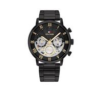 Tommy Hilfiger Multi Zifferblatt Quarz Uhr für Herren mit Schwarzes Edelstahlarmband - 1710706