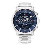 Tommy Hilfiger Multi Zifferblatt Quarz Uhr für Herren mit Silbernes Edelstahlarmband - 1710492