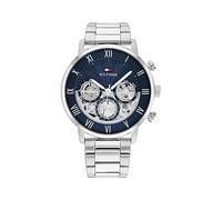 Tommy Hilfiger Multi Zifferblatt Quarz Uhr für Herren mit Silbernes Edelstahlarmband - 1710569