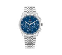 Multifunktionsuhr TOMMY HILFIGER "BRYANT", blau (silberfarben, blau), Armbanduhren, Herren, Quarzuhr, Armbanduhr, Damenuhr, Herrenuhr, Edelstahlarmband, analog (61525046-0) silberfarben, blau