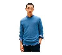 Tommy Hilfiger Herren Pullover Essential Structure Crew Neck Regular Fit, Blau (Petrol Blue Heather), L