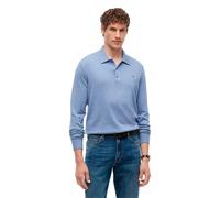 PIMA ORG CTN CASHMERE LS POLO Brisk Blue - Gr. - M