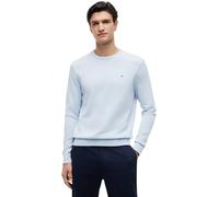 Rundhalspullover TOMMY HILFIGER "ESSENTIAL COTTON", Herren, Gr. XXL, blau (breezy blau), Strick, Obermaterial: 100% Baumwolle, regular fit, Rundhals, Rippbündchen, Pullover Rundhalspullover, Crewneck 