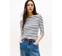 Tommy Hilfiger Damen Langarmshirt New Cody Slim U-Boot-Ausschnitt, Mehrfarbig (Breton/ECU/Dark Night Navy), 3XL