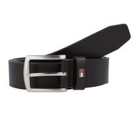 Tommy Hilfiger Herren Gürtel New Denton Leder Dunkelbraun/Navy/Weiß/Rot Größe 80