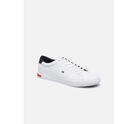Tommy Hilfiger Herren Vulcanized Sneaker Essential Leather Detail Schuhe, Weiß (White), 41