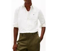 Langarmhemd TOMMY HILFIGER "OXFORD DOBBY", Herren, Gr. S, N-Gr, weiß, allover, Web, Obermaterial: 100% Baumwolle, regular fit, Manschette, Hemden, Button-down-Kragen, regular fit, Businesshemd (215445