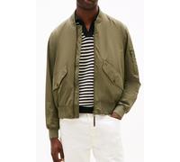 Bomberjacke TOMMY HILFIGER "PACKABLE BOMBER", Herren, Gr. L, grün (battle grün), Web, Obermaterial: 100% Polyester, casual, relaxed fit, Langarm elastischer Bund, Jacken (33525458-L) battle grün