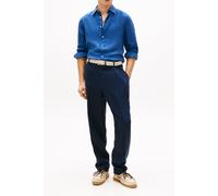 Tommy Hilfiger Pigment Dyed Linen Shirt Blue Jean Größe: M | Business hemden Outlet | Herren | Weiß