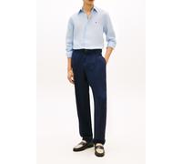Tommy Hilfiger Pigment Dyed Linen Shirt Breezy Blue Größe: M | Business hemden Outlet | Herren | Weiß