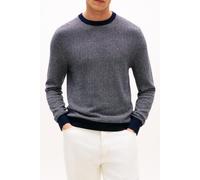 PIMA CTN CASH HERRINGBONE CREW Blau XXL