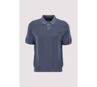 Polokragenpullover TOMMY HILFIGER "COOL TOUCH STRUCTURE", Herren, Gr. S, aegean sea heather, Strick, Obermaterial: 100% Baumwolle, unifarben, regular fit normal, Rundhals, eingesetzt gerader Abschluss