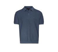 Polokragenpullover TOMMY HILFIGER "COOL TOUCH STRUCTURE", Herren, Gr. XL, aegean sea heather, Strick, Obermaterial: 100% Baumwolle, unifarben, regular fit normal, Rundhals, eingesetzt gerader Abschlus