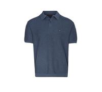 Polokragenpullover TOMMY HILFIGER "COOL TOUCH STRUCTURE", Herren, Gr. XXL, aegean sea heather, Strick, Obermaterial: 100% Baumwolle, unifarben, regular fit normal, Rundhals, eingesetzt gerader Abschlu