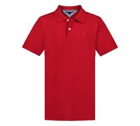 Tommy Hilfiger Poloshirt für Jungen, kurzärmelig, Premium-Piqué, Knopfverschluss, weich und bequem, Ivy Stretch Regal Red, 8-10