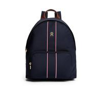 Rucksack TOMMY HILFIGER "POPETTE DOME BACKPACK CORP", Damen, Gr. B/H/T: 28cm x 35cm x 15cm, dunkelblau, Textil, Rucksäcke Rucksack, Unisex Cityrucksack, Businessrucksack mit verstellbaren Tragegurten 