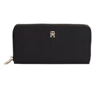 Geldbörse TOMMY HILFIGER "TH ICON LRG ZA NYLON", Damen, schwarz, Nylon, Kleinlederwaren, Geldbeutel, Portemonnaie mit TH-Logoemblem (56935119-0) schwarz