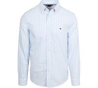 Tommy Hilfiger Poplin Hemd Streifen Hellblau - Größe L Hellblau L