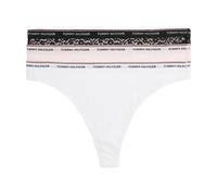 Tommy Hilfiger PREMIUM ESSENTIALS 3er-Pack Spitzen-Tangas (Große Größen) Schwarz/Weiß/Hellrosa LG