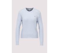 Tommy Hilfiger Slim Fit Pullover aus reiner Baumwolle in Hellblau, Größe M