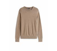 Rundhalspullover TOMMY HILFIGER "PIMA ORG CTN CASHMERE CREW NECK", Herren, Gr. L, coastal taupe heather, Obermaterial: 92% Baumwolle, 8% Kaschmir, casual, Rundhals, Langarm, Pullover (91365924-L) coas
