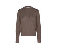 Tommy Hilfiger Damen Pullover Cable Fine Zopfstrick, Braun (Hot Coco), S