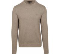 Tommy Hilfiger Herren Strickpullover aus Baumwolle mit Kaschmir, taupe, Gr. M
