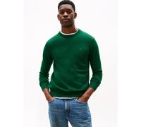 Tommy Hilfiger Regular Fit Strickpullover aus Baumwoll-Kaschmir-Mix in Bottle, Größe M