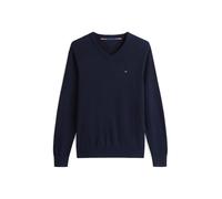 Strickpullover TOMMY HILFIGER "ESSENTIAL COTTON V NECK" Gr. XXL, blau (desert sky) Herren Pullover (81668435-XXL) desert sky