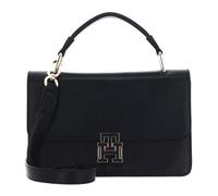 TOMMY HILFIGER Pushlock Leather Crossover Bag Black