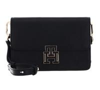 Tommy Hilfiger Pushlock Leather Umhängetasche Leder 25 cm black