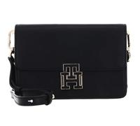 Tommy Hilfiger Pushlock Leather Umhängetasche Leder 25 cm black