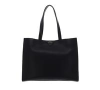TOMMY HILFIGER Pushlock Leather Tote Black