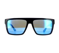 Tommy Hilfiger Rectangle Mens Matte Blue Blue Mirror Sonnenbrillen Einheitsgröße