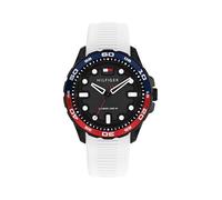 Tommy Hilfiger Regatta Herren-Armbanduhr, Quarz, Silikonarmband, drehbare Sportlünette, wasserdicht bis 100 m, kühne Moderne Uhr, Geschenk für Ihn, 42 mm, Weiß