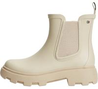 Tommy Hilfiger Regenstiefel für Damen, Gummiflagge, Stollenstiefel, FW0FW09387, Beige, Größe 39