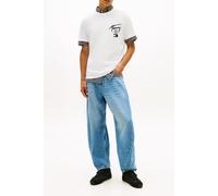 Tommy Jeans - Signature Jersey-T-Shirt mit Rückenlogo weiß - Gr. - M