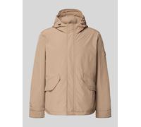 Tommy Hilfiger Regular Fit Funktionsjacke mit Kapuze in Beige, Größe S