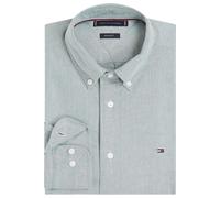 Langarmhemd TOMMY HILFIGER "SOLID HERITAGE OXFORD RF SHIRT" Gr. XL, N-Gr, grün (ornamental green) Herren Hemden Langarm (58048354-XL) ornamental green