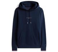 Hoodie TOMMY HILFIGER "TOMMY LOGO TIPPED HOODY", Herren, Gr. M, blau (desert sky), Sweatware, Obermaterial: 63% Baumwolle, 37% Polyester, kontrastfarbene Details, unifarben, regular fit hüftlang, Ripp