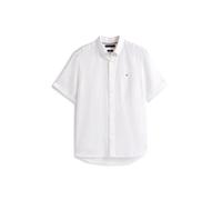 Tommy Hilfiger - Regular Fit Kurzarm-Hemd aus gewaschenem Leinen weiß - Gr. - L